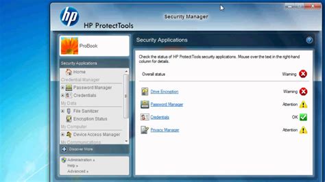 how to access HP protect tools